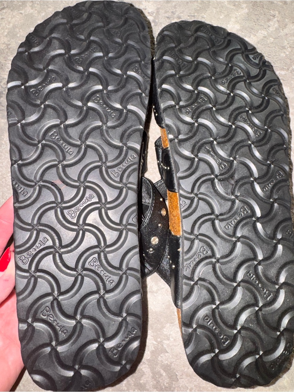 Betula by Birkenstock Black Studded Sandals NWOT - Picture 5 of 5